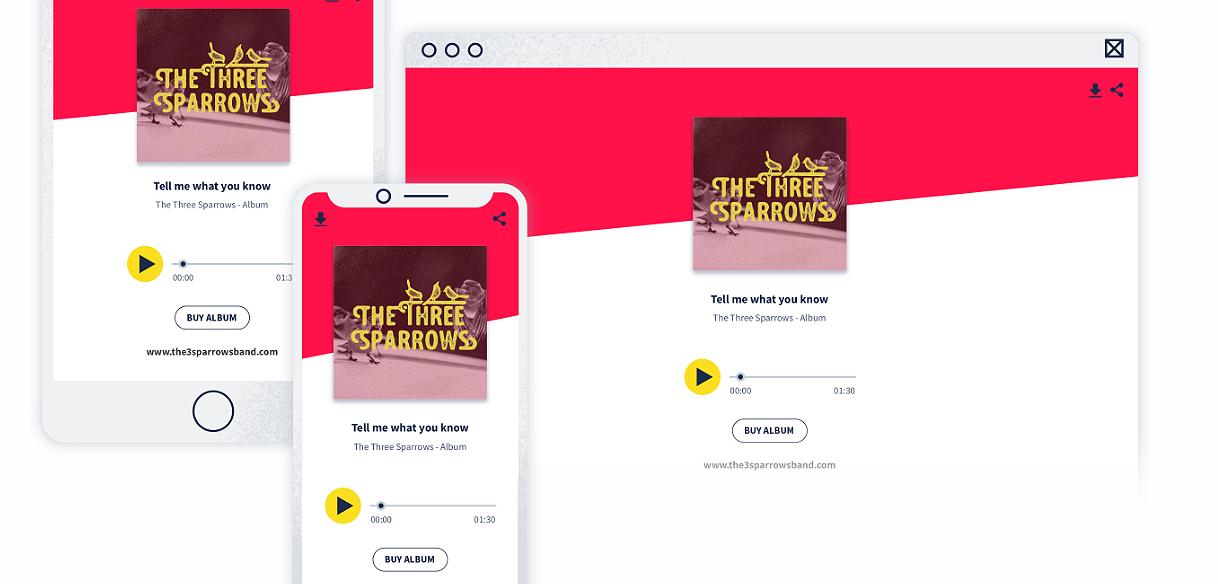 MP3 QR Kodu bir masaüstünde görüntülenebilir